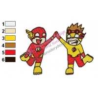 Robin and Flash Teen Titans Embroidery Design